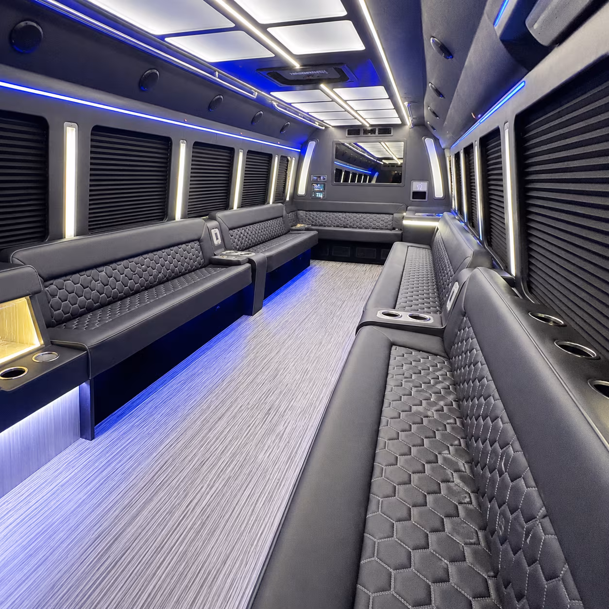 freeport party bus rental interior