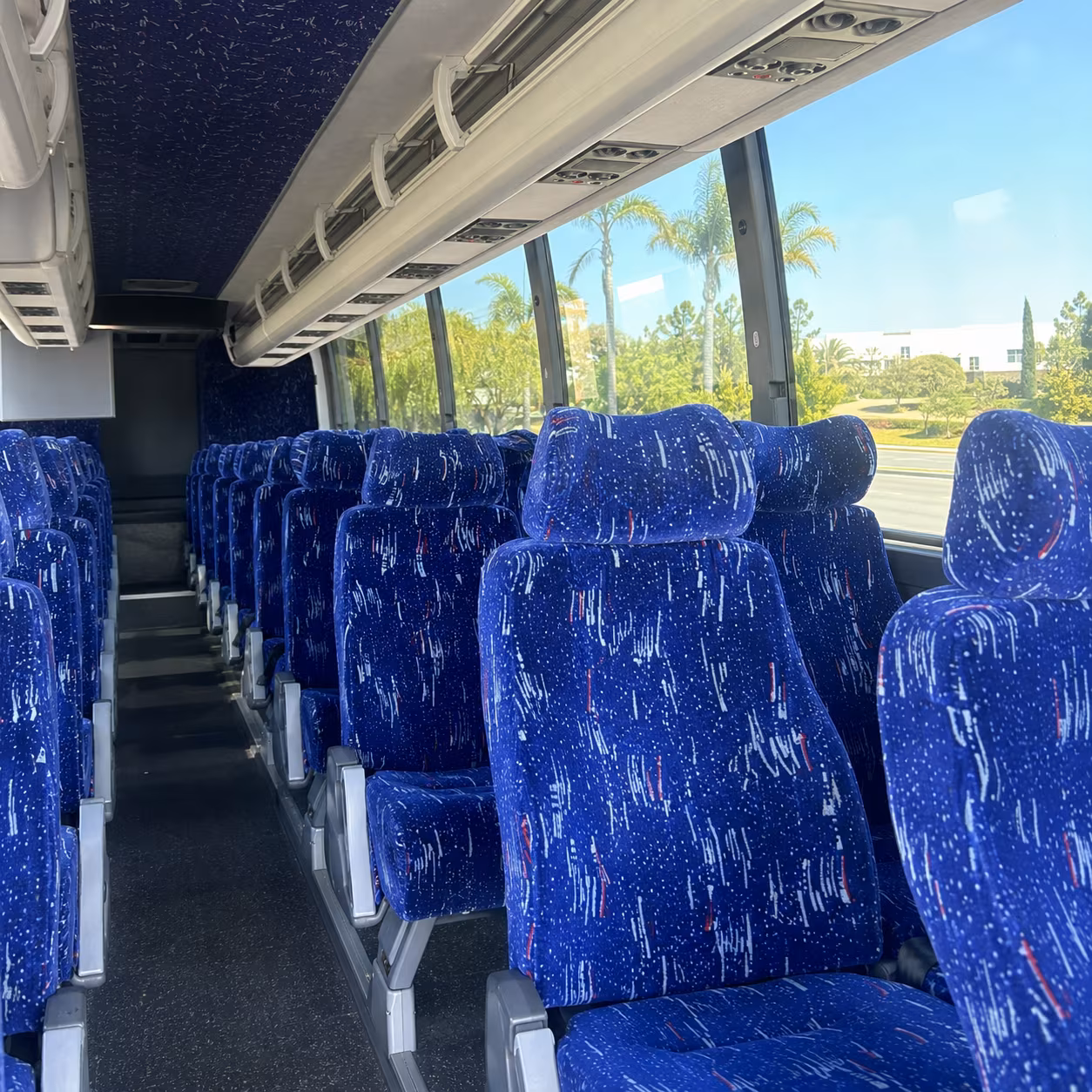hempstead charter bus rental interior