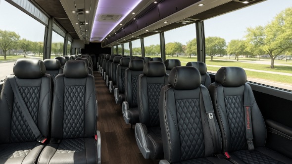 Interior of Charter Bus Company Freeport's 15 Passenger Minibus in Freeport