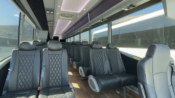 Interior of Charter Bus Company Freeport's 20 Passenger Mini bus in Freeport