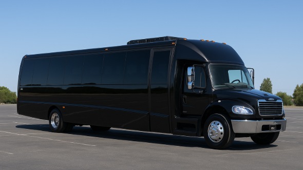 Exterior of Charter Bus Company Freeport's 25 Passenger Mini bus in Freeport