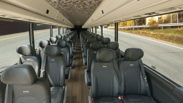 Interior of Charter Bus Company Freeport's 25 Passenger Mini bus in Freeport