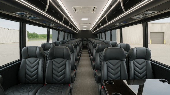 Interior of Charter Bus Company Freeport's 28 Passenger Mini bus in Freeport