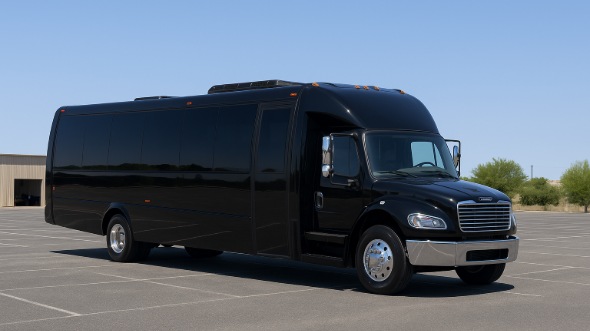 Exterior of Charter Bus Company Freeport's 30 Passenger Minibus in Freeport