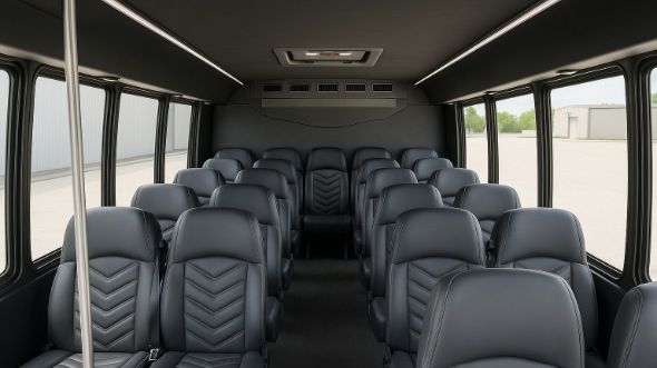 Interior of Charter Bus Company Freeport's 30 Passenger Minibus in Freeport