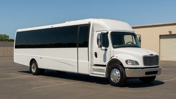 Exterior of Charter Bus Company Freeport's 35 Passenger Minibus in Freeport