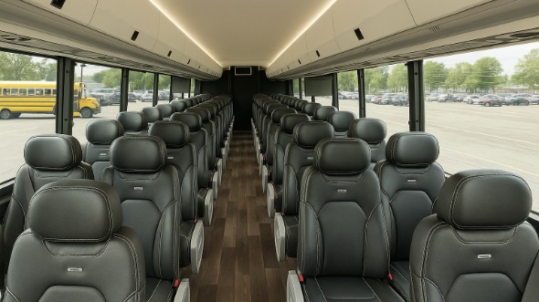 Interior of Charter Bus Company Freeport's 35 Passenger Minibus in Freeport