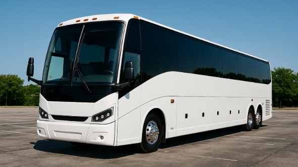 Exterior of Charter Bus Company Freeport's 50 Passenger Charter Bus in Freeport