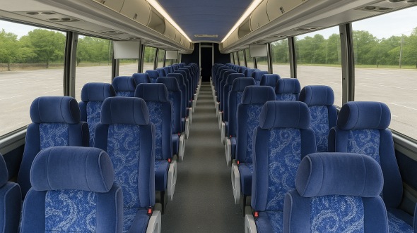 Interior of Charter Bus Company Freeport's 54 Passenger Charter Bus in Freeport