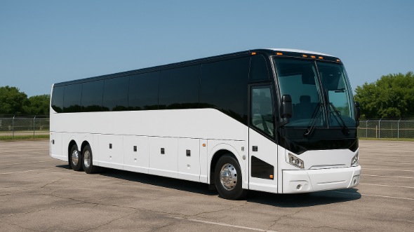 Exterior of Charter Bus Company Freeport's 55 Passenger Charter Bus in Freeport