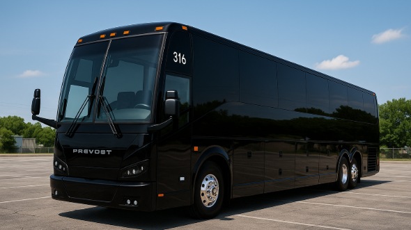 Exterior of Charter Bus Company Hempstead's 56 Passenger Charter Bus in Hempstead