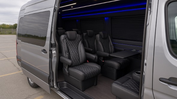 freeport sprinter van with driver inside
