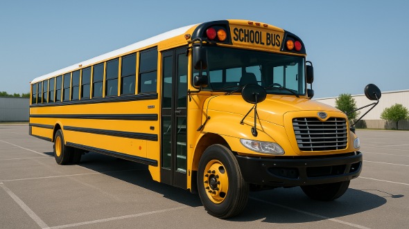 Exterior of Charter Bus Company Freeport's School Bus in Freeport
