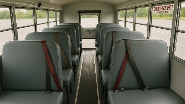 Interior of Charter Bus Company Freeport's School Bus in Freeport